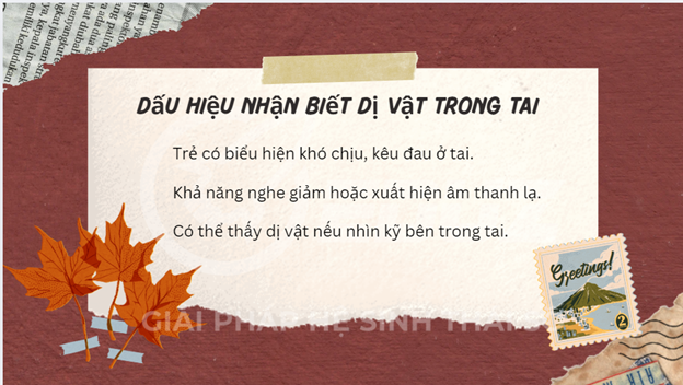 Dấu hiệu nhận biết dị vật trong tai